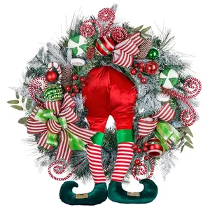 Decorative Wreath Outdoor Christmas Decorations Garland White Fall Decoration Plastic Wreaths Green Gold Box Extra Large