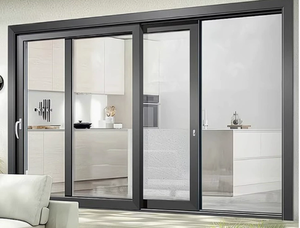 Puerta y ventana corredizas de aluminio antitifónicas con doble acristalamiento aislante, impermeables y resistentes al viento, fábrica de Foshan - Product Image 4