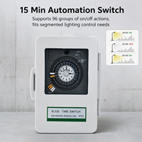 Tahan Air IP53 24 Jam Dapat Diprogram Secara Harian Mekanis Bertenaga Baterai AC 100V-240V 50/60Hz 30A Timer Switch Relay TB388-R CE