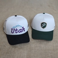 Vente directe d'usine, casquettes de baseball unisexes à visière incurvée, en coton respirant, bicolores, décontractées, sportives, avec logo brodé personnalisé, 5 panneaux