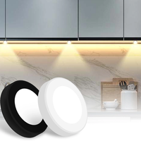 Vente en gros DC12V 24V encastré Led vers le bas lumière 3 ''LED rondelle lumière sous comptoir lumière pour armoire placard