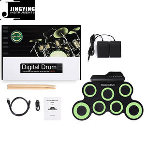 Batería Electrónica Portátil Enrollable de Silicona 2023, Tamaño Compacto, Pad de Batería USB, Kit de Batería Digital de 7 Pads con <span class=keywords><strong>Baquetas</strong></span> y Pedales - Product Image 4