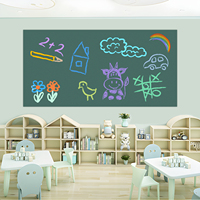 Film adhésif effaçable vert pour tableau blanc, autocollant mural effaçable à sec