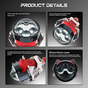 Nuevos Faros LED de Proyector Láser de Alta Potencia de 3 Pulgadas con Luz Alta/Baja, Ajuste Universal - Product Image 4