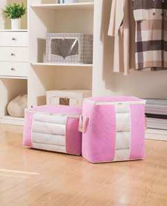Grand sac de rangement pour vêtements avec poignée renforcée, tissu épais non tissé, sac de rangement pour couette ménager - Product Image 3
