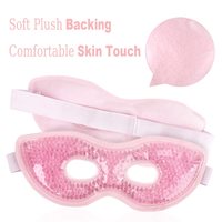 Masque pour les yeux en coton tricoté Spa Gel perlé élastique compresse chaude/froide thérapie yeux gonflés cernes maux de tête migraines soulagement du stress
