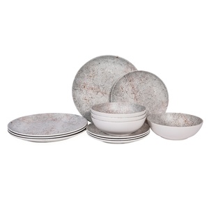 Vaisselle élégante en mélamine <span class=keywords><strong>à</strong></span> motif moucheté pour la restauration, les pique-niques, les fêtes, les dîners <span class=keywords><strong>à</strong></span> <span class=keywords><strong>domicile</strong></span> et les <span class=keywords><strong>repas</strong></span> familiaux décontractés - Product Image 4