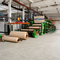 Planta de Máquinas de Papel Leizhan, Llave en Mano, Máquina para Fabricar Papel Corrugado de 30T 50T