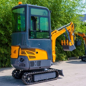 Mini-excavatrice sur chenilles compacte de 1 tonne avec bras pivotant latéralement et godet renforcé pour le creusement de fondations et les travaux d'installation OEM ODM - Product Image 2