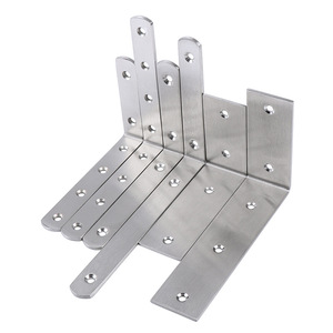 Support d'angle en acier inoxydable à 90 degrés en forme de L, connecteur de quincaillerie pour étagère, durable, design moderne et simple - Product Image 5