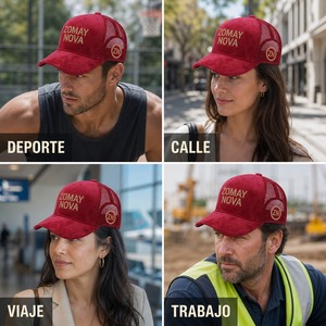 Rote Mesh-Trucker-Kappe mit Frontstickerei Personalisiert für Herren und Damen Großhandel OEM Verstellbar Mindestbestellmenge 50 Stück - Product Image 5