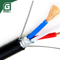 Câble composite optique-électrique hybride GETEKnet OEM ODM en fibre de cuivre, 2000 m, 4 conducteurs, gaine PE noire, pour installation souterraine
