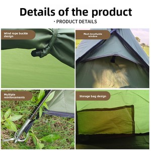 Lightweight Four-season Double-layer One Bedroom <b>Waterproof</b> Windproof Breathable Foldable Dome <b>Tent</b> for 1-2 People Outdoor - Product Image 3