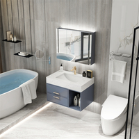 Hôtels modernes à deux niveaux muraux Offre Spéciale lavabos en céramique armoire de salle de bain en marbre vanités de salle de bain
