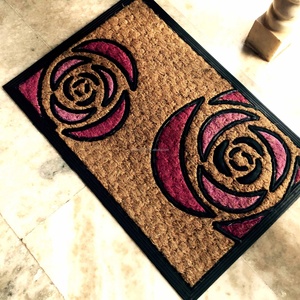 Woven Panama Weave Moulded Coir <b>Rubber</b> Welcome <b>Doormats</b> - Product Image 2