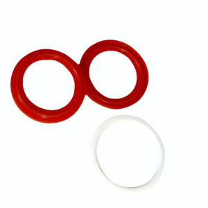 <b>Silicone</b> Rubber Tri Clover <b>Gaskets</b> Sanitary Clamp Sealing Rings for Food Dairy Pharmaceutical Brewing and Laboratory Equipment - Product Image 1