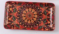 Service de table en porcelaine multicolore de style bohème de haute qualité avec motifs végétaux, compatible micro-ondes, pour la maison