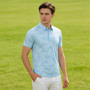 Tennispoloshirt voor heren, korte mouwen, elastisch en zacht, comfortabel en antibacterieel, casual sport-T-shirt voor buiten - Product Image 2