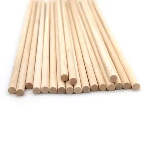 Dowel Rods Pine Wood Sticks Unfinished Natural Wood Craft Dowel Rods Round Wooden Sticks for Crafting DIY Wedding Ribbon Wand