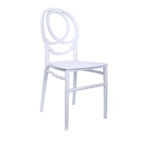 Chaise de salle à manger empilable en plastique, style Napoléon Chiavari, blanche, pour événements et mariages, canapés de salon, mobilier de maison - Vente en gros