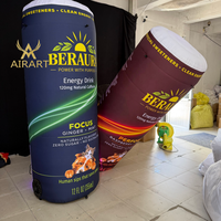 Nouvelle conception de bouteille gonflable double pour la décoration d'activités commerciales, bouteille spéciale gonflable avec logo