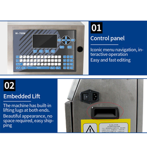 Impresora de Inyección de Tinta Continua (CIJ) W700 de Alta Precisión para Imprimir Texto Pequeño, Fecha, Número de Lote en Cables, Madera, Cuero y Metal - Product Image 3