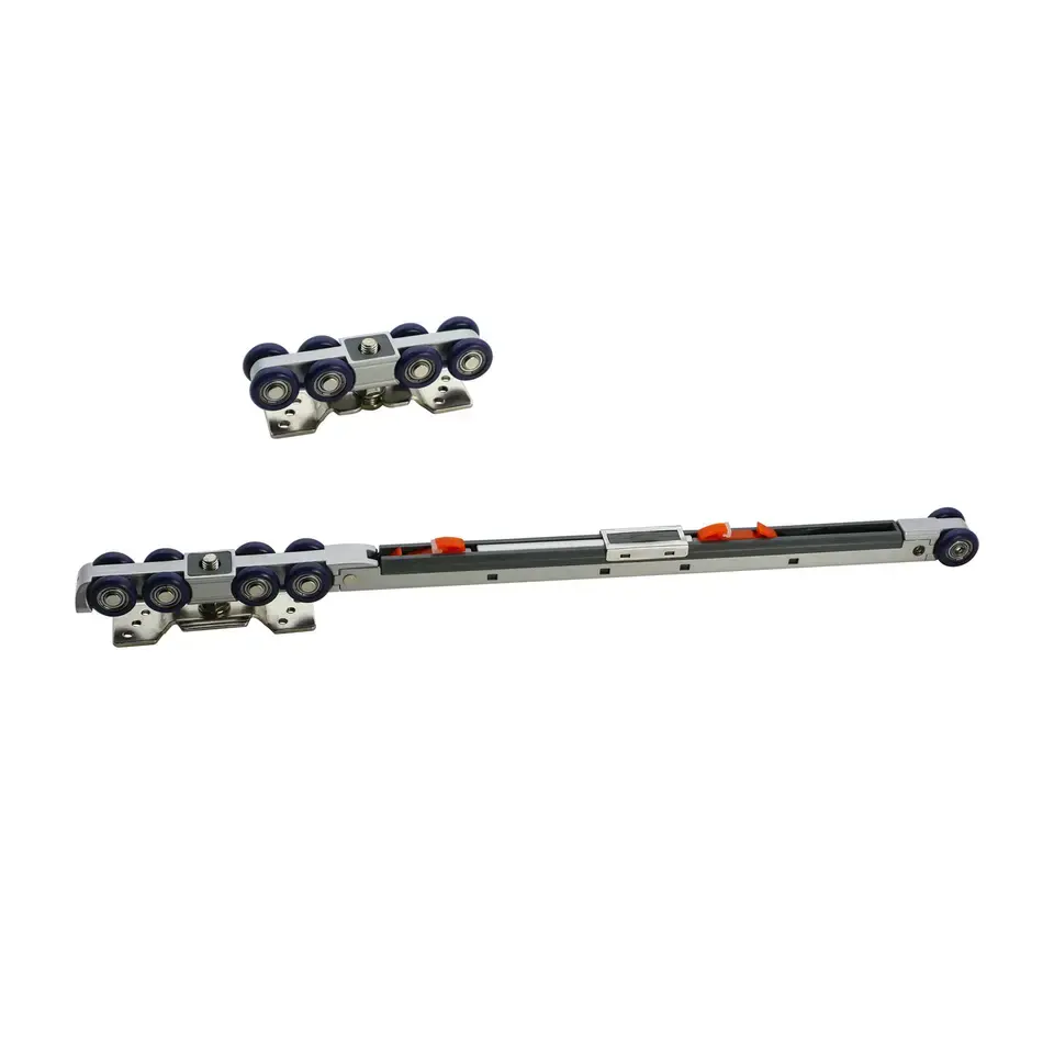 Rail Double Porte Coulissante Cintre Rouleau Roues Suspendues Heavy Duty Soft Close Nylon 120KG