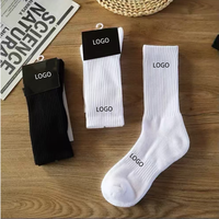 Chaussettes de sport pour hommes personnalisées, en coton et élasthanne, respirantes, durables, pour la saison printanière, avec emballage