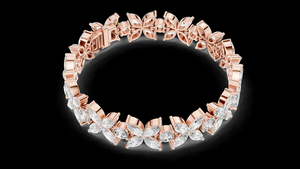 Pulsera de Oro con Flores y Diamantes para Mujer, Elaborada en Oro de 14K y 18K, Chapada en Plata, con un Elegante Diseño Inspirado en Flores, Regalo para Fiestas - Product Image 6