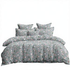 Parure de lit moderne en microfibre de luxe, tissage géométrique, taille Queen, 400TC, douce et respirante, vente en gros - Product Image 1