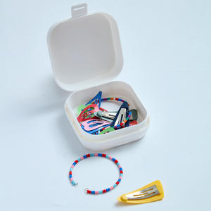 Nouvelle boîte de rangement compacte et portable, boîte de rangement pour bijoux en plastique personnalisée, petite trousse de voyage pour collier et boucles d'oreilles - Product Image 2