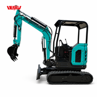 Mini-excavatrice multifonctionnelle à chenilles 360 degrés, moteur japonais, 1,2 tonne, 1,6 tonne, pour l'agriculture, prix abordable