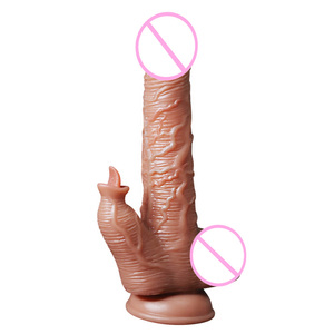 Dildo Telescópico de Doble Función de TPE, ABS y Silicona, Realista, Multifuncional, con Calentamiento Inteligente, Lengua Vibradora, Control Remoto Inalámbrico, Suave - Product Image 1