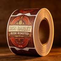 Autocollant personnalisé en papier imperméable auto-adhésif pour bouteille de bière, de jus, de boisson gazeuse, étiquette d'emballage