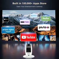 Premier projecteur lunaire 4K au monde avec design coquillage blanc, système Android 14 intelligent, WiFi sans fil 5G, pour cinéma maison et éclairage galactique