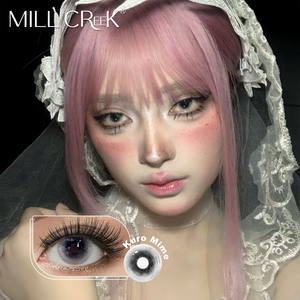 Haipurecon 할로윈 블랙 화이트 미친 코스프레 콘택트 렌즈 하이 퀄리티 소프트 미친 14.5mm 큰 눈 메이크업 뜨거운 스타일 도매 - Product Image 1