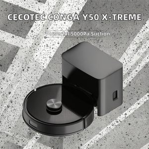 <span class=keywords><strong>Robot</strong></span> Aspirador y Fregasuelos <span class=keywords><strong>Cecotec</strong></span> Conga Y50 X-Treme con Base de Autovaciado, Navegación Láser, Succión de 5000Pa, Depósito de Polvo de 3L y Motor de Cepillo para el Hogar - Product Image 2