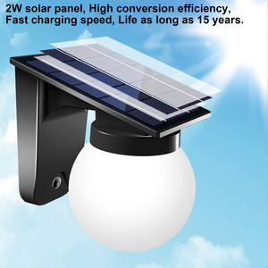 Lámpara Solar <span class=keywords><strong>de</strong></span> Pared para Exteriores, Impermeable IP65, Lámpara <span class=keywords><strong>de</strong></span> Jardín LED, Aplique <span class=keywords><strong>de</strong></span> Pared con Energía Solar, Luz <span class=keywords><strong>de</strong></span> Porche con Panel <span class=keywords><strong>de</strong></span> 2W, Encendido/Apagado Automático al Anochecer/Amanecer - Product Image 2