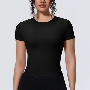 Camisetas de Yoga Transpirables Ajustadas al Cuerpo para Mujer, Tops Deportivos para Entrenamiento y Fitness - Product Image 3