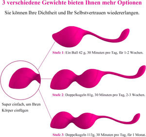 Juego de 3 Bolas de Silicona para Ejercicios del Suelo Pélvico, Vibradores, Bolas de Amor para Entrenamiento del Suelo Pélvico - Product Image 2