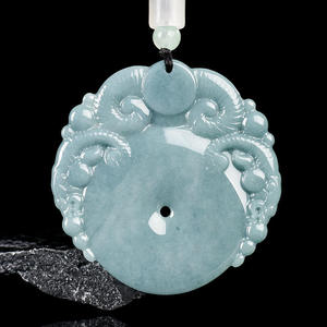 Colgante de Jadeíta Natural con los Doce Signos del Zodiaco, Oveja, Jade Azul Agua, Diseño Original UNISEX, Regalo con Certificado de Tasación DW116 - Product Image 2