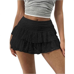 Minifalda Sexy de Encaje <span class=keywords><strong>con</strong></span> Volantes, Estilo Europeo Americano, para Mujer, 2026 - Product Image 2