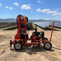 Foreuse hydraulique rotative portable pour puits d'eau, prix direct usine, 200m, 75-300mm, sur remorque, moteur diesel, boîte de vitesses, garantie 1 an
