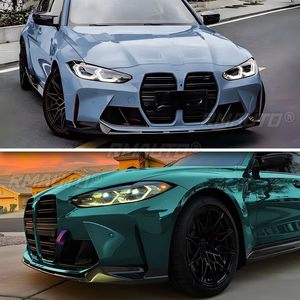 ลิ้นกันชนหน้ารถยนต์สำหรับ BMW G80 M3 G82 G83 M4 ปี 2021-2023 แบบ Splitter Diffuser Spoiler Fender ลายคาร์บอนไฟเบอร์ สีดำเงา - Product Image 2
