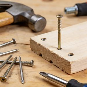 Clous communs en acier au carbone pour bricolage, 3/4" et 1", nouveau style, tige lisse, tête plate, finition zinguée, en carton - Product Image 5