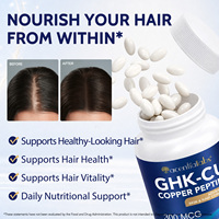 Acentiallabs 120 gélules liposomales GHK-Cu Peptide de Cuivre 300mcg pour l'élasticité de la peau et la vitalité des cheveux chez les femmes et les hommes