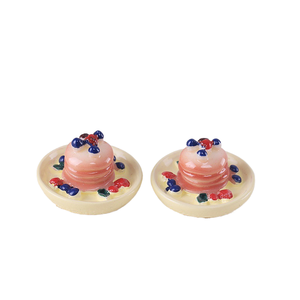 Jouets alimentaires de simulation caoh, desserts, gâteaux, frites, grands bols, baies, aimants de réfrigérateur DIY, porte-clés, pendentifs, résine - Product Image 6