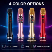 Microphone sans fil portable, micro, microfono inalambrico profesional, système de karaoké avec moniteur/écran USB OEM