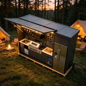EU Standard All-Weather <b>BBQ</b> Sink Station UV Protected <b>BBQ</b> Room Portable Outdoor Kitchen Cabinet - Product Image 1