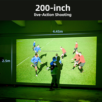 Mini Proyector Portátil Android 12 1080p 4K para Cine en Casa, Corrección Trapezoidal Automática, Tiro Corto, 1400 Lúmenes, WiFi, Altavoz HIFI, Full HD 3D